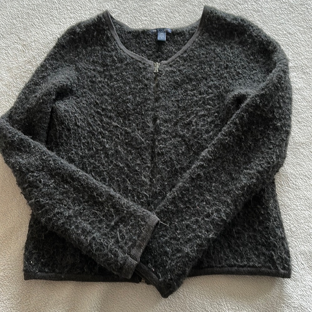Black Boucle Sweater